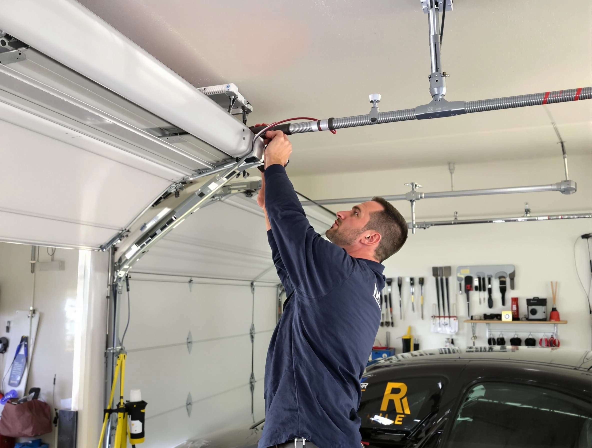 Portsmouth Garage Door Repair technician performing garage door cable repair in Portsmouth