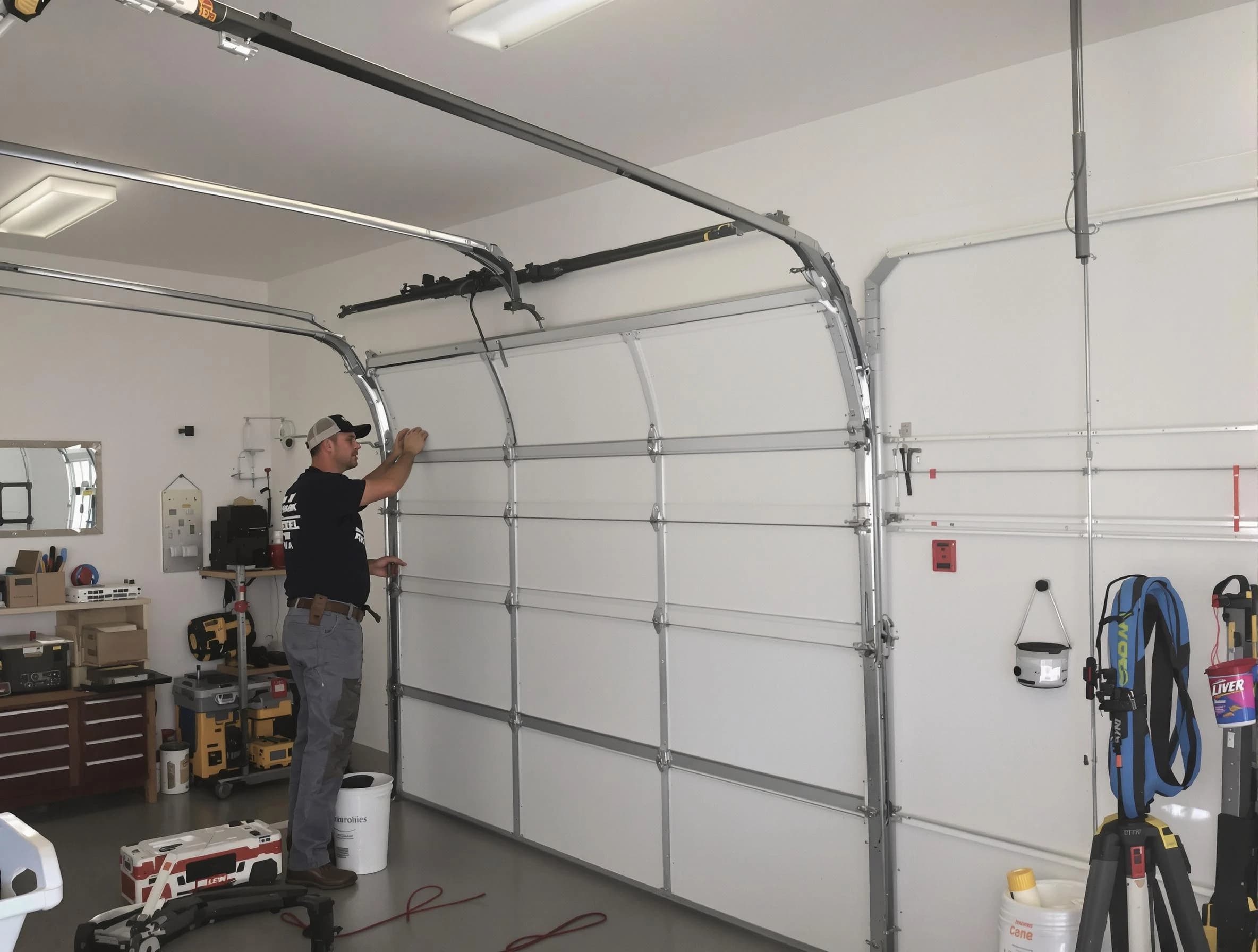 Portsmouth Garage Door Repair team installing new garage door in Portsmouth