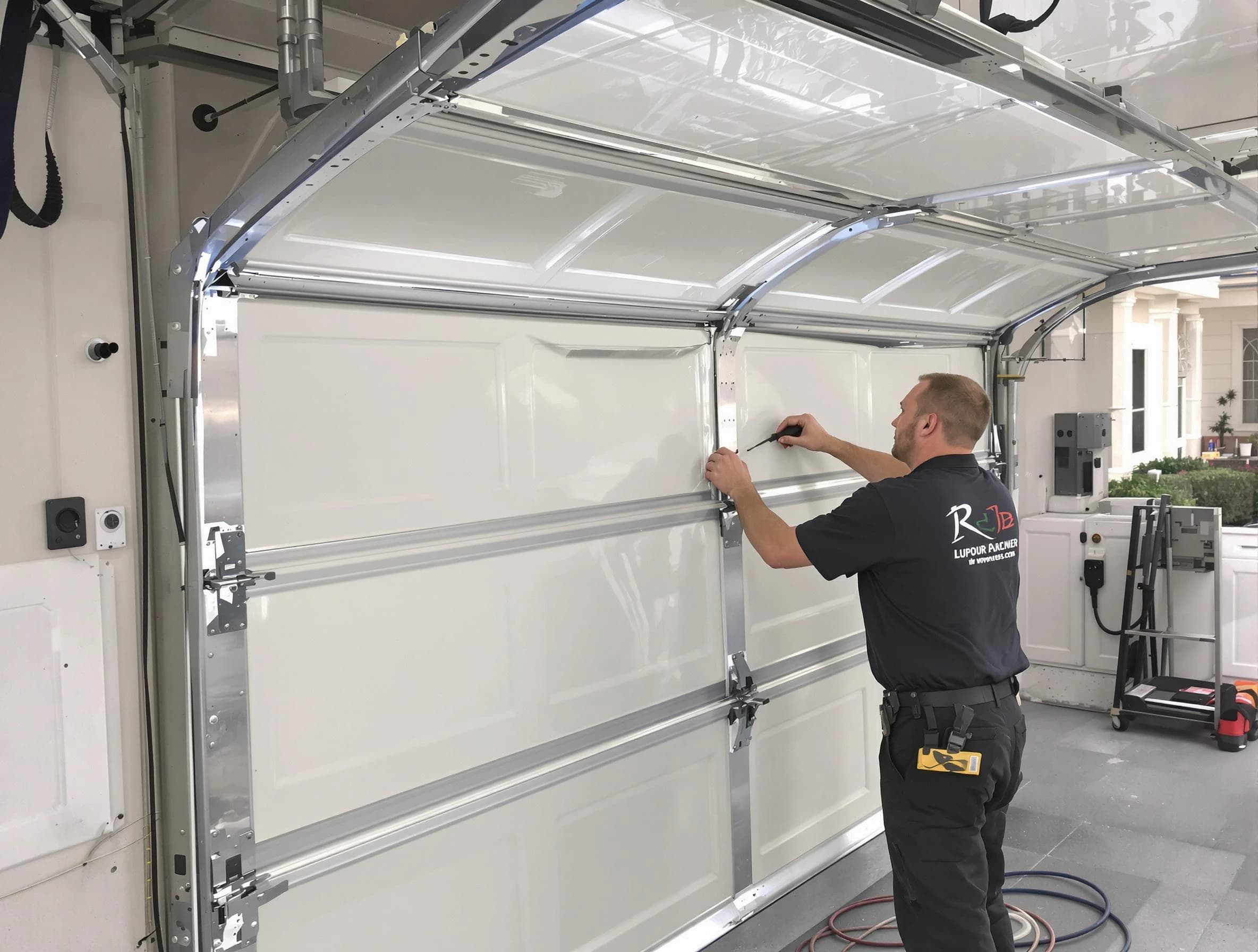 Portsmouth Garage Door Repair professional performing panel repair in Portsmouth
