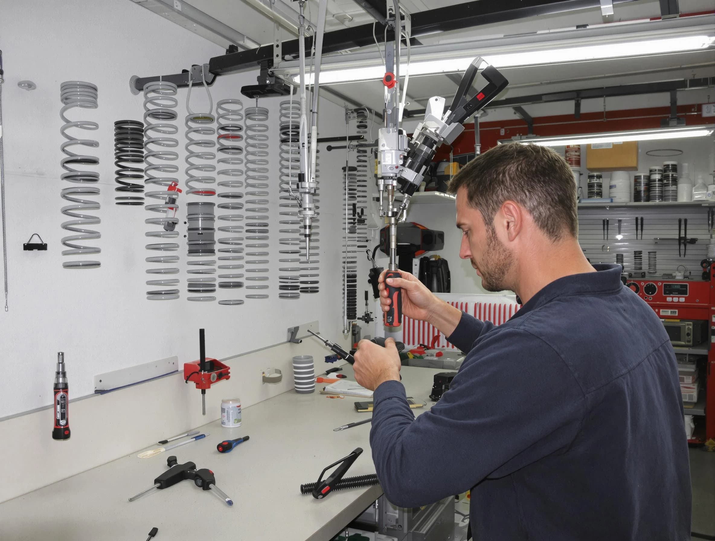 Portsmouth Garage Door Repair safety certified technician performing precision spring replacement in Portsmouth
